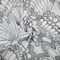 White-Gray Cotton Abstract Feather Printed Crinkled Gauze Woven Fabric By the Yard